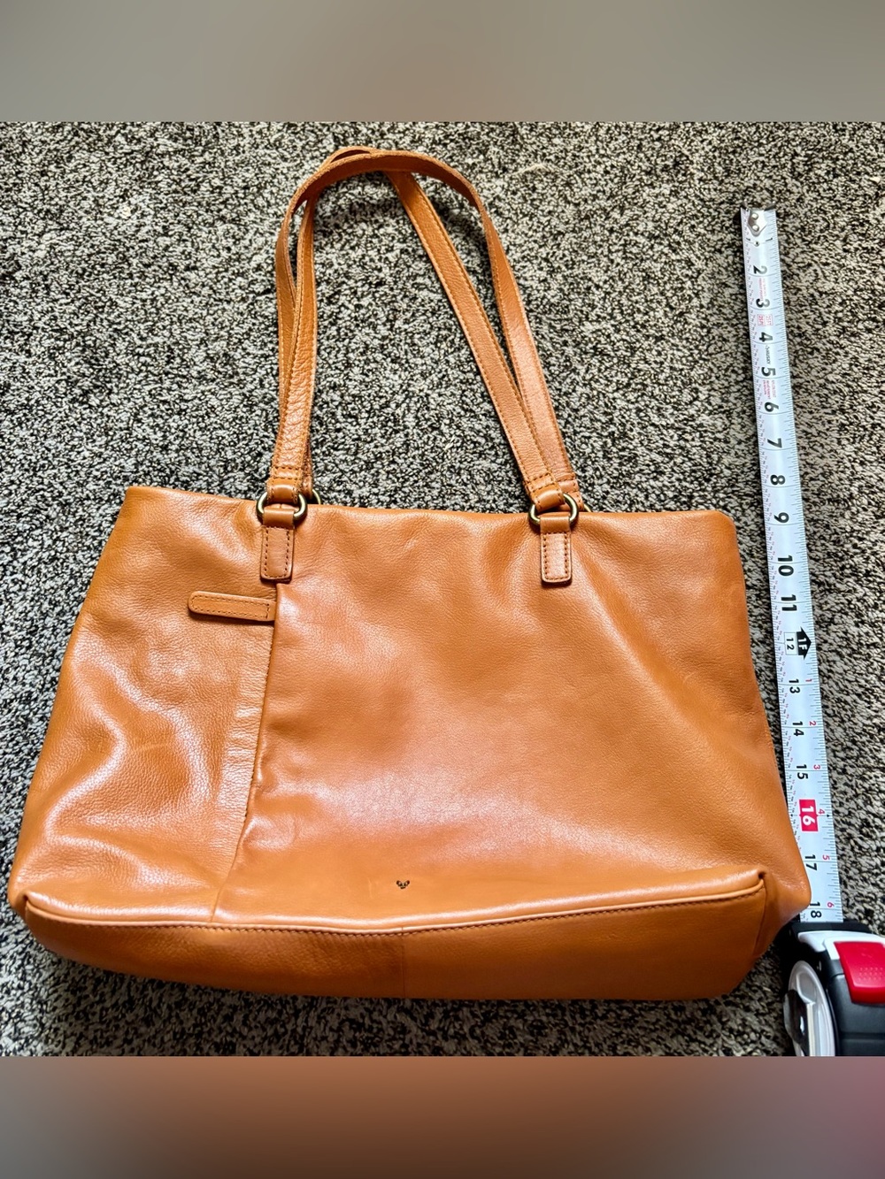 Classic Caramel Shoulder Bag with Double Straps